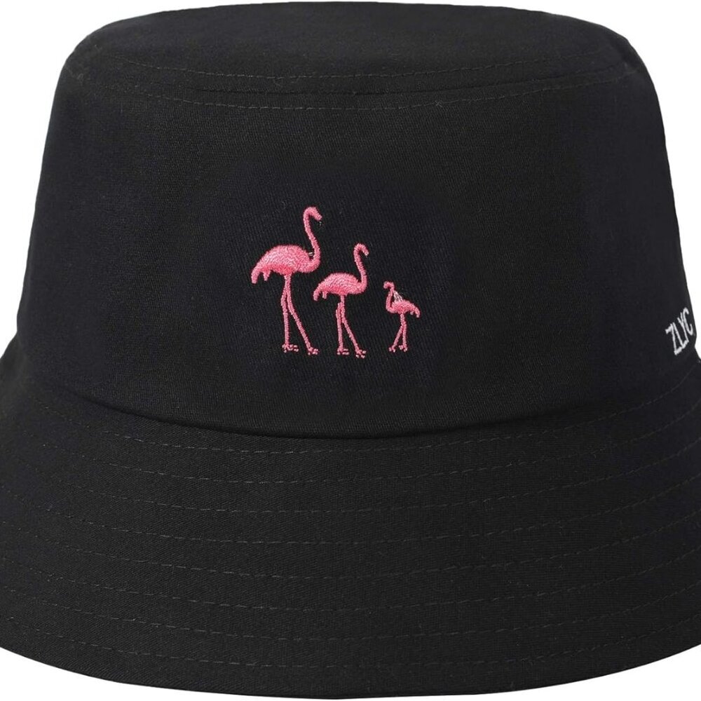 Unisex Fashion Embroidered Bucket Hat Summer Fisherman Cap for Men Women